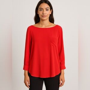 LOFT Vibrant Red Blouse